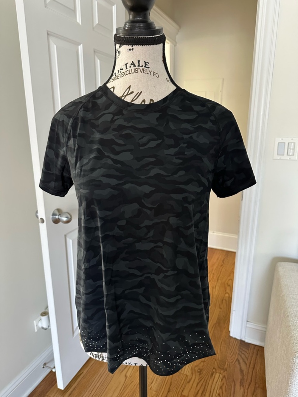 lululemon athletica Black & Charcoal Camo Short Sleeve Tee